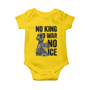 Statue Of Liberty Freedom Protest Baby Onesie No Kings No Wars No Ice TS12 Daisy Print Your Wear