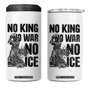 Statue Of Liberty Freedom Protest 4 in 1 Can Cooler Tumbler No Kings No Wars No Ice TS12 One Size: 16 oz White Print Your Wear