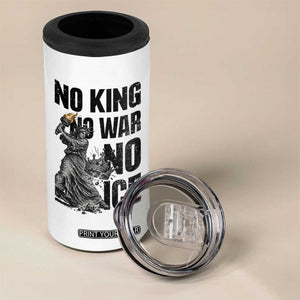 Statue Of Liberty Freedom Protest 4 in 1 Can Cooler Tumbler No Kings No Wars No Ice TS12 Print Your Wear