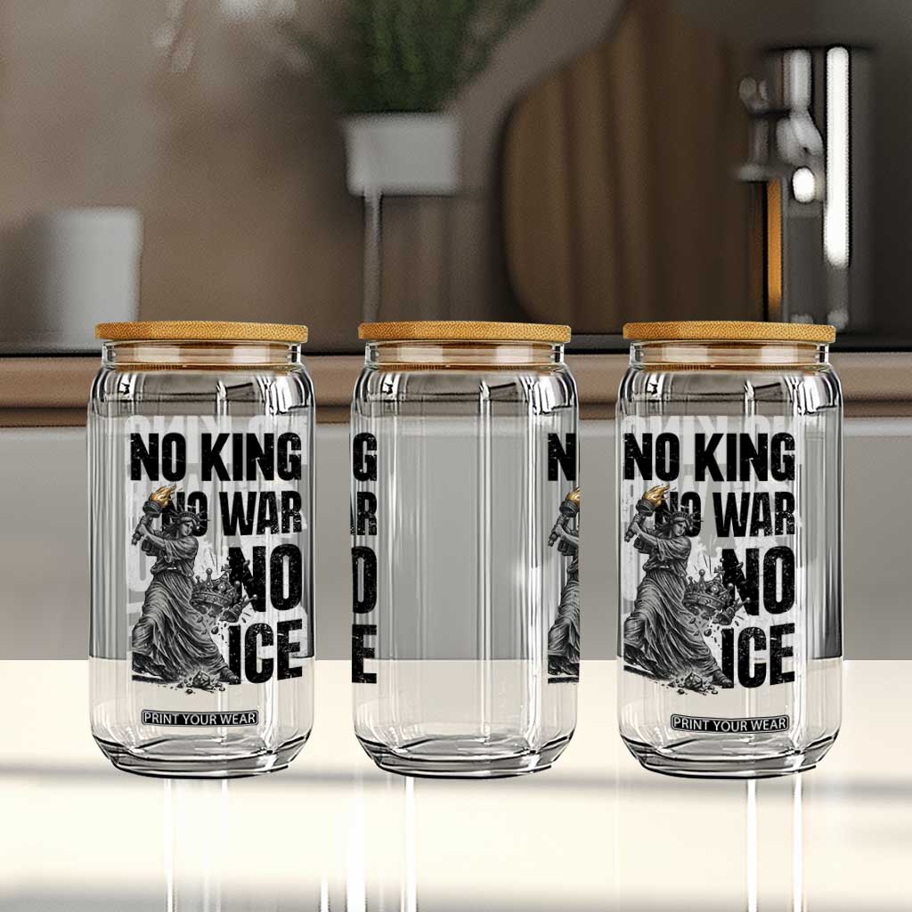 Statue Of Liberty Freedom Protest Glass Can No Kings No Wars No Ice TS12 Print Your Wear