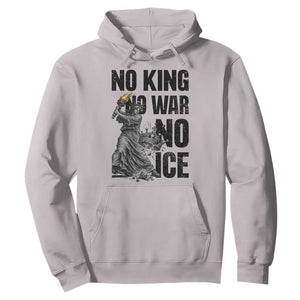 Statue Of Liberty Freedom Protest Hoodie No Kings No Wars No Ice TS12 Ice Gray Print Your Wear