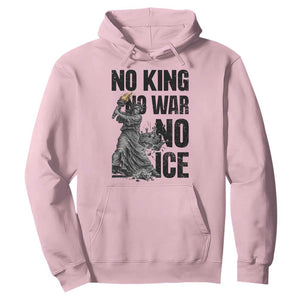Statue Of Liberty Freedom Protest Hoodie No Kings No Wars No Ice TS12 Light Pink Print Your Wear