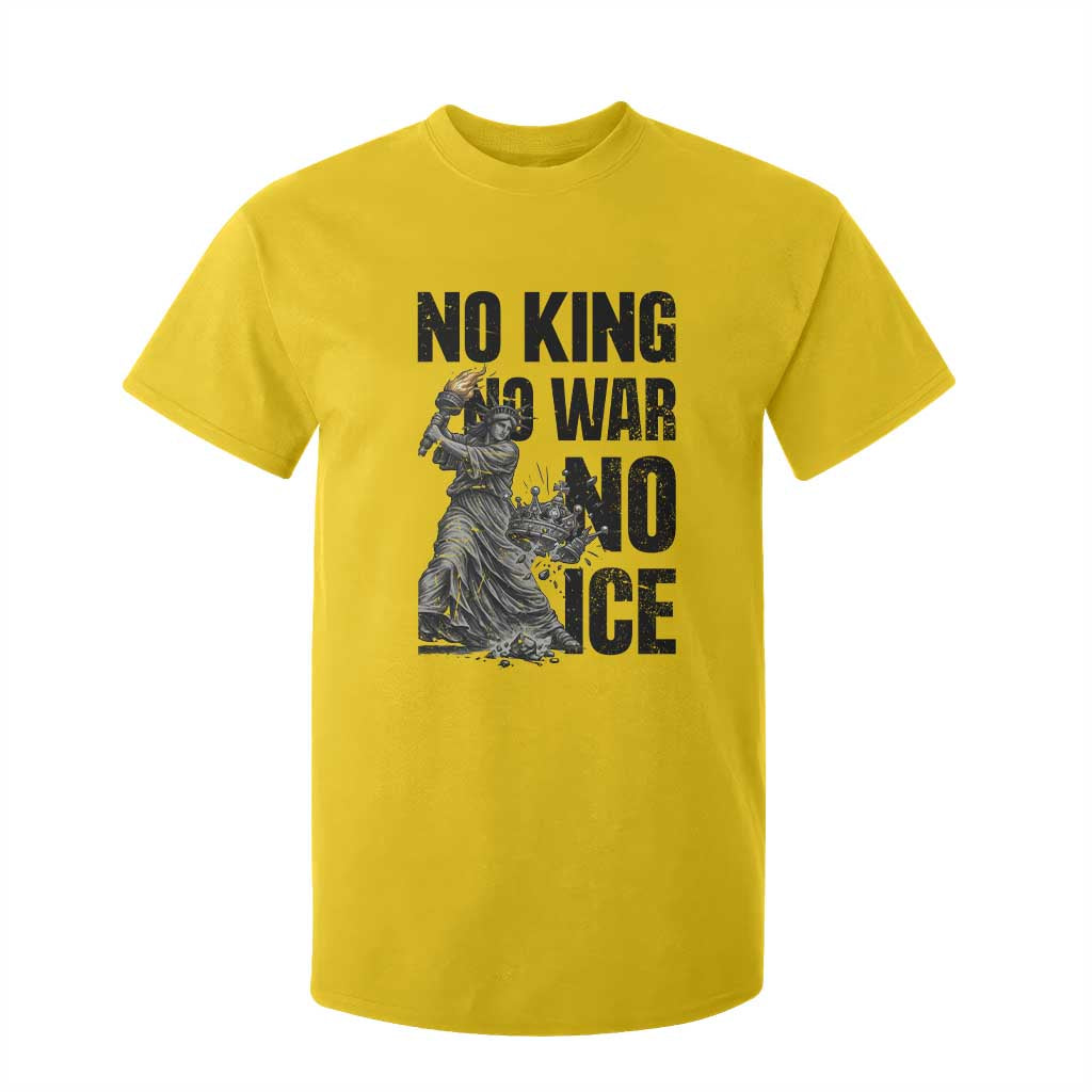 Statue Of Liberty Freedom Protest T Shirt For Kid No Kings No Wars No Ice TS12 Daisy Print Your Wear