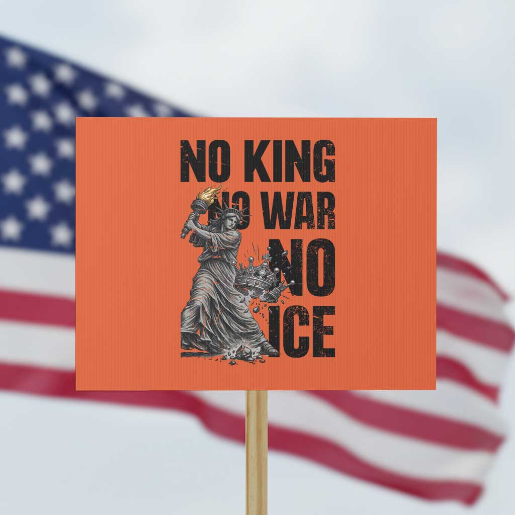 Statue Of Liberty Freedom Protest Protest Sign No Kings No Wars No Ice TS12 Horizontal 18