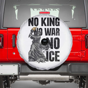 Statue Of Liberty Freedom Protest Spare Tire Cover No Kings No Wars No Ice TS12 White Print Your Wear