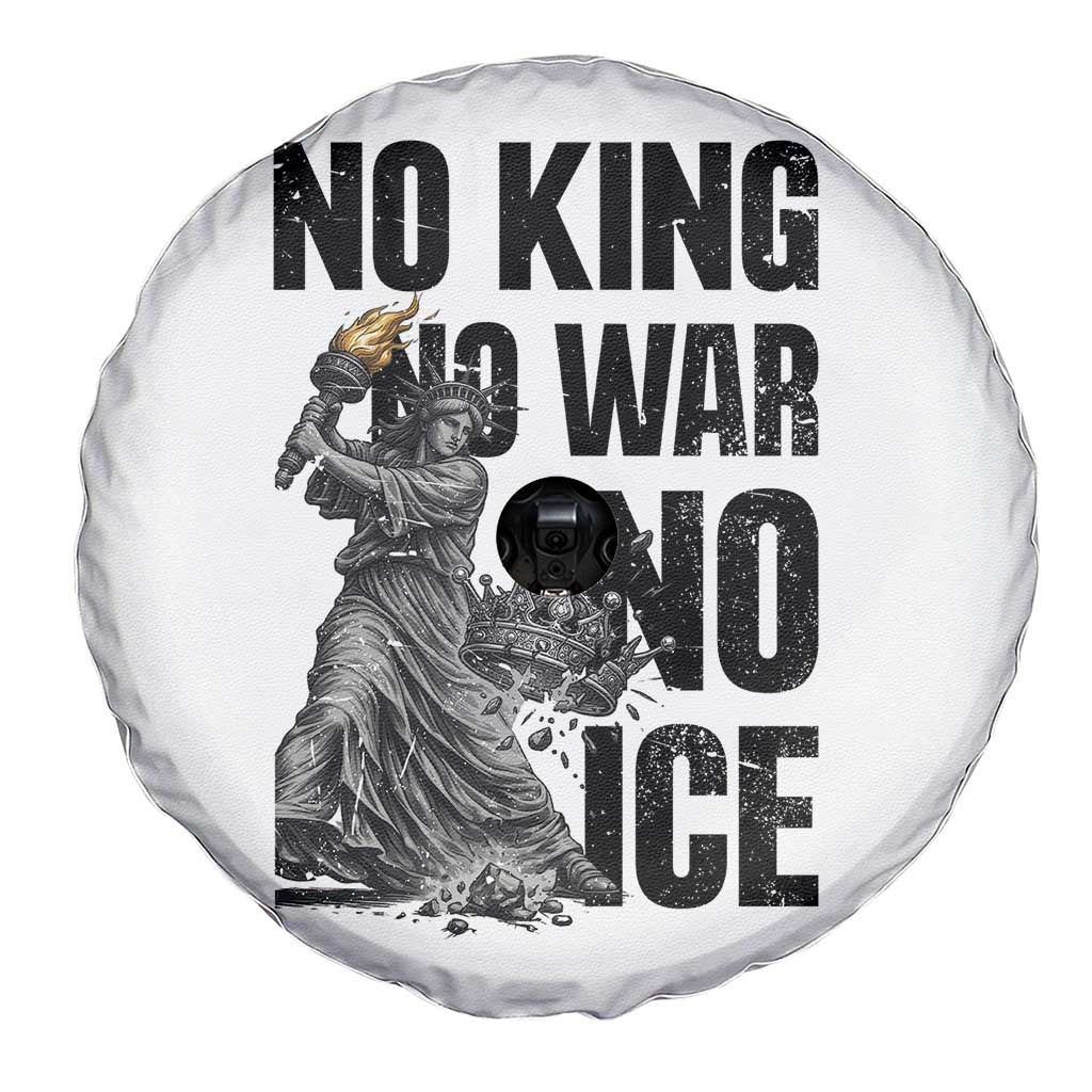 Statue Of Liberty Freedom Protest Spare Tire Cover No Kings No Wars No Ice TS12 Print Your Wear