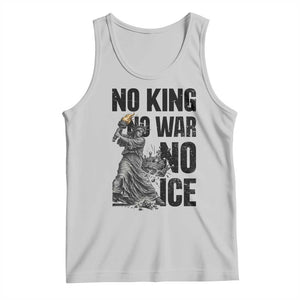 Statue Of Liberty Freedom Protest Tank Top No Kings No Wars No Ice TS12 Ash Print Your Wear