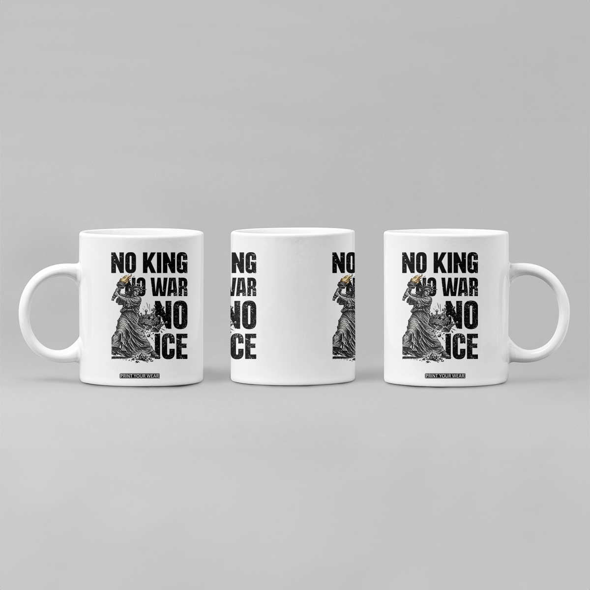 Statue Of Liberty Freedom Protest Coffee Mug No Kings No Wars No Ice TS12 Print Your Wear