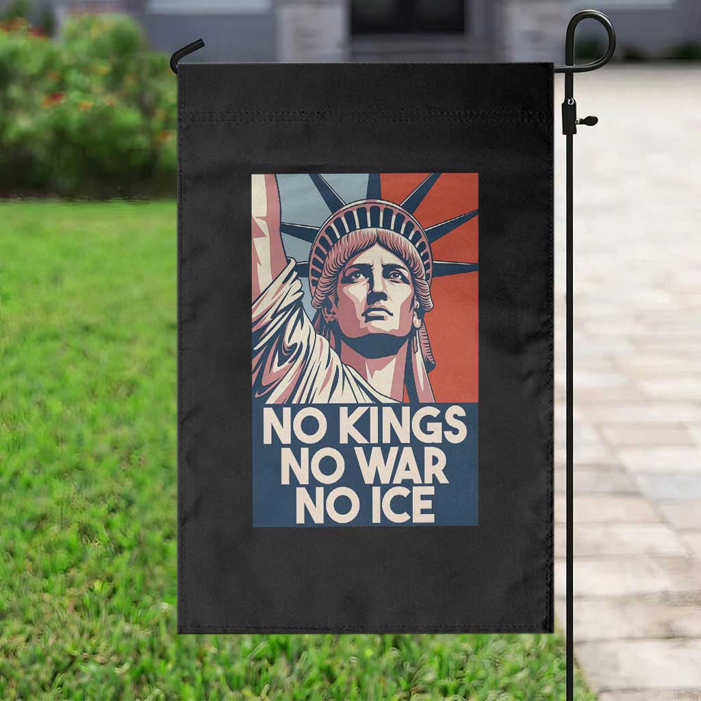 Statue Of Liberty No Kings No War No Ice Garden Flag Freedom Protest Gift TS12 Print Your Wear