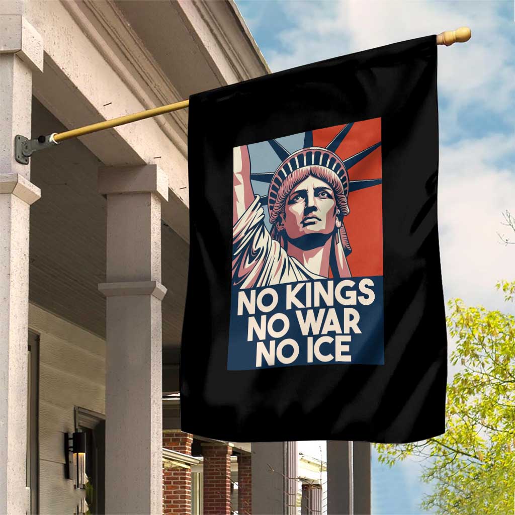 Statue Of Liberty No Kings No War No Ice Garden Flag Freedom Protest Gift TS12 Print Your Wear