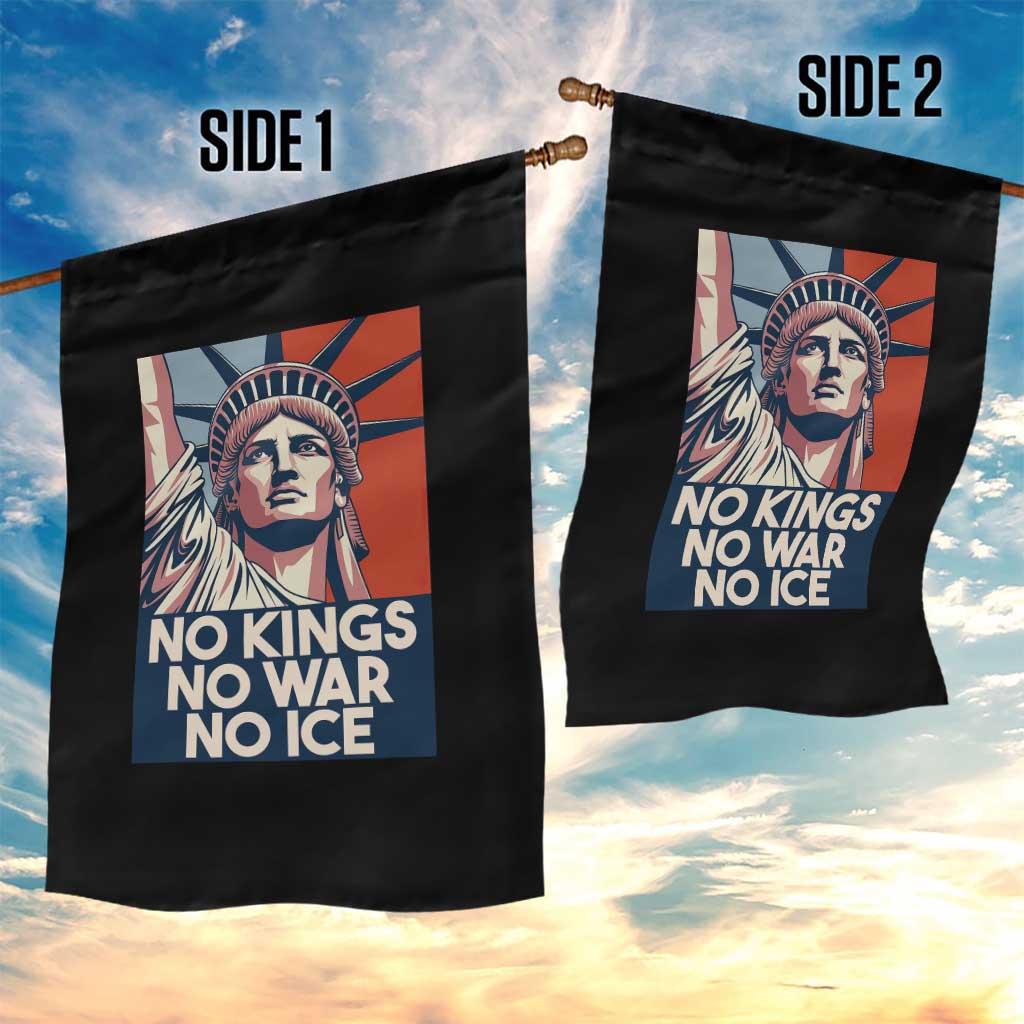 Statue Of Liberty No Kings No War No Ice Garden Flag Freedom Protest Gift TS12 Print Your Wear