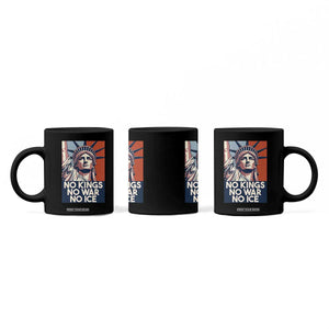 Statue Of Liberty No Kings No War No Ice Coffee Mug Freedom Protest Gift TS12 Print Your Wear