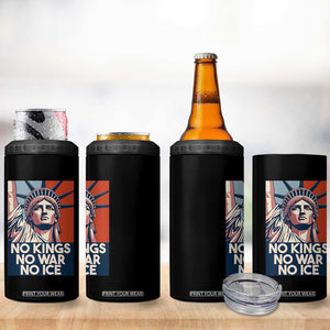Statue Of Liberty No Kings No War No Ice 4 in 1 Can Cooler Tumbler Freedom Protest Gift TS12 Print Your Wear