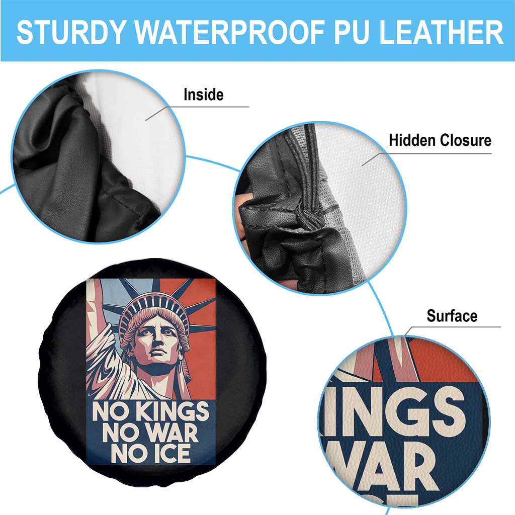 Statue Of Liberty No Kings No War No Ice Spare Tire Cover Freedom Protest Gift TS12 Print Your Wear