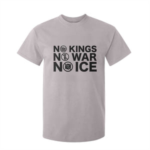 Anti Monarchy Political T Shirt For Kid No Kings No Wars No Ice TS12 Ice Gray Print Your Wear