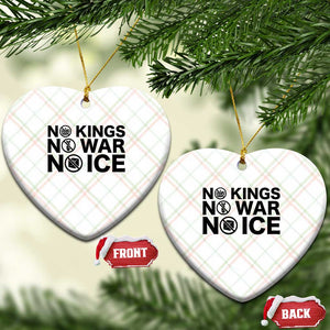 Anti Monarchy Political Ceramic Ornament No Kings No Wars No Ice TS12 Print Your Wear