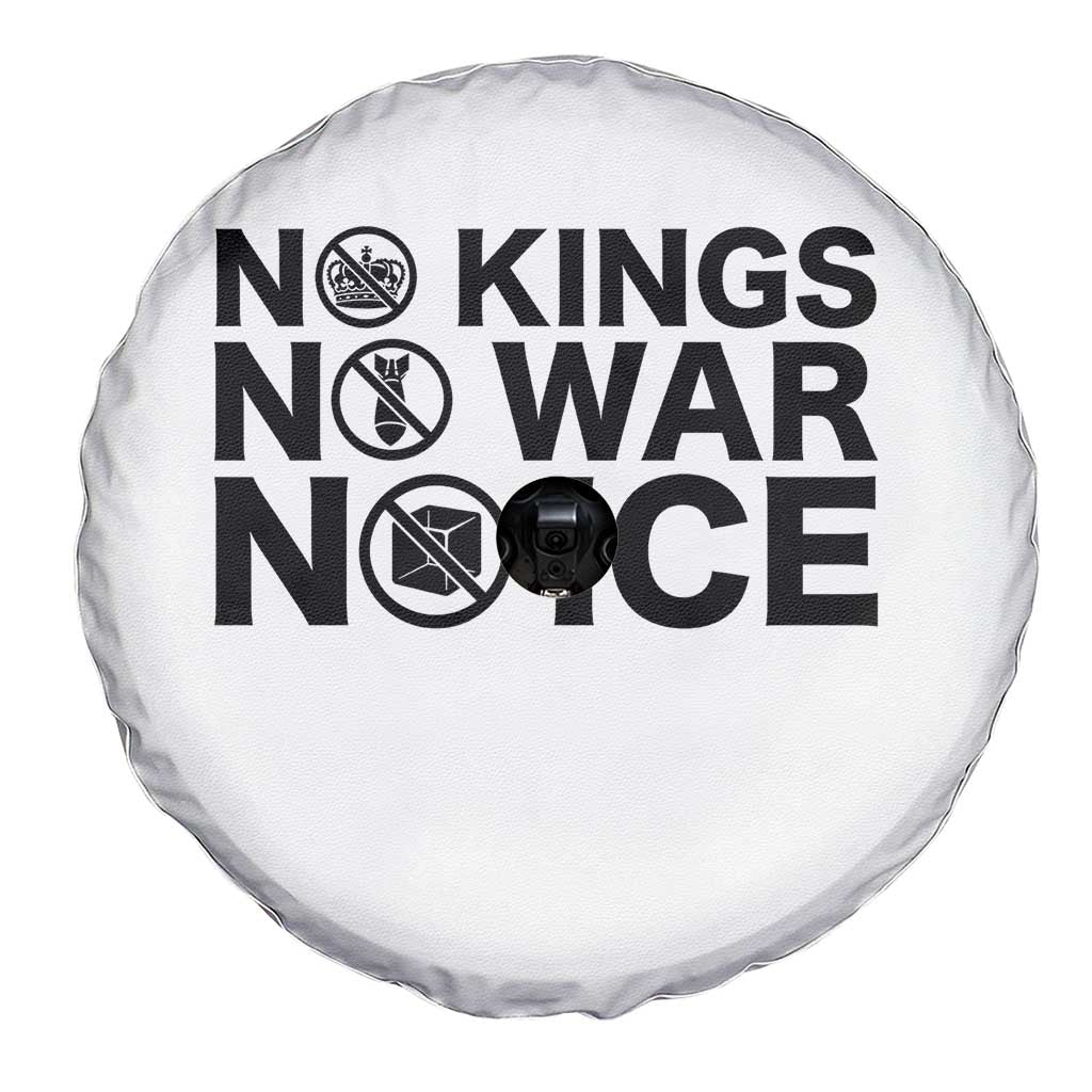 Anti Monarchy Political Spare Tire Cover No Kings No Wars No Ice TS12 Print Your Wear