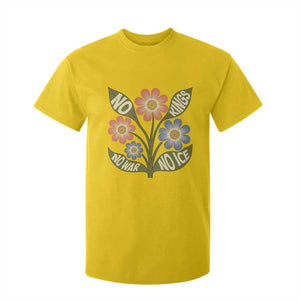 Wildflower Freedom Protest T Shirt For Kid No Kings No Wars No Ice TS12 Daisy Print Your Wear