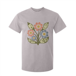 Wildflower Freedom Protest T Shirt For Kid No Kings No Wars No Ice TS12 Ice Gray Print Your Wear
