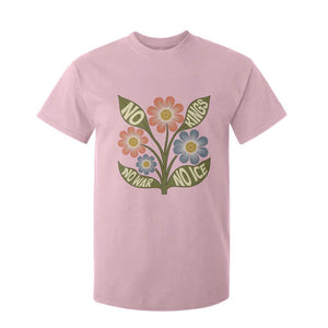 Wildflower Freedom Protest T Shirt For Kid No Kings No Wars No Ice TS12 Light Pink Print Your Wear