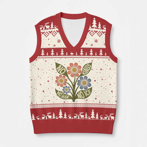 Wildflower Freedom Protest V-Neck Knit Sweater Vest No Kings No Wars No Ice TS12 Beige Red Print Your Wear