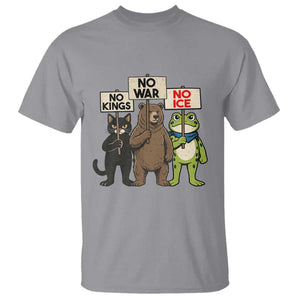 Funny Animal Protest T Shirt No Kings No Wars No Ice TS12 Sport Gray Print Your Wear
