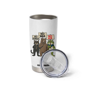 Funny Animal Protest Tumbler Cup No Kings No Wars No Ice TS12 Print Your Wear