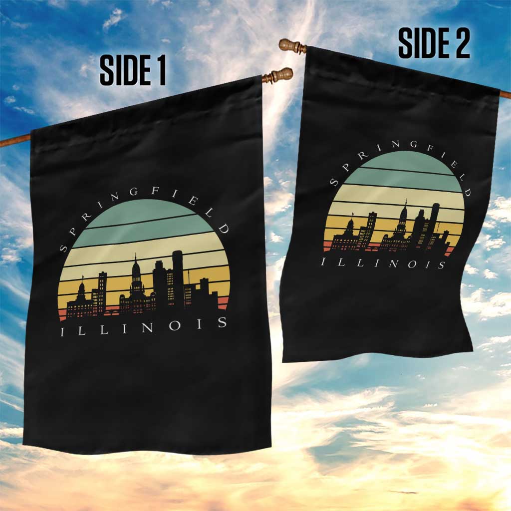 Vintage Springfield Illinois Pride Garden Flag Scenic Cityscape Gift TS12 Print Your Wear