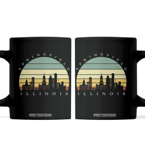 Vintage Springfield Illinois Pride Coffee Mug Scenic Cityscape Gift TS12 Black Print Your Wear