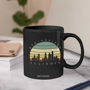 Vintage Springfield Illinois Pride Coffee Mug Scenic Cityscape Gift TS12 Print Your Wear