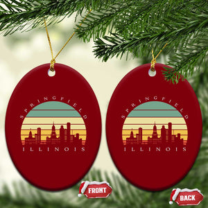 Vintage Springfield Illinois Pride Ceramic Ornament Scenic Cityscape Gift TS12 Print Your Wear