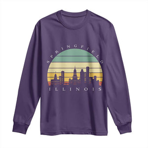 Vintage Springfield Illinois Pride Long Sleeve Shirt Scenic Cityscape Gift TS12 Purple Print Your Wear