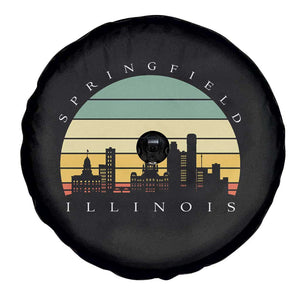 Vintage Springfield Illinois Pride Spare Tire Cover Scenic Cityscape Gift TS12 Print Your Wear