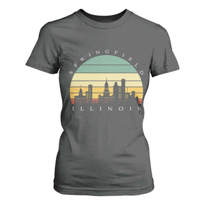 Vintage Springfield Illinois Pride T Shirt For Women Scenic Cityscape Gift TS12 Dark Heather Print Your Wear