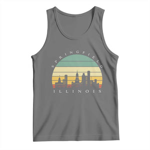 Vintage Springfield Illinois Pride Tank Top Scenic Cityscape Gift TS12 Black Heather Print Your Wear