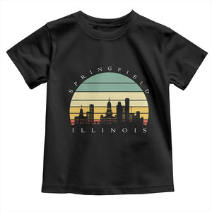 Vintage Springfield Illinois Pride Toddler T Shirt Scenic Cityscape Gift TS12 Black Print Your Wear