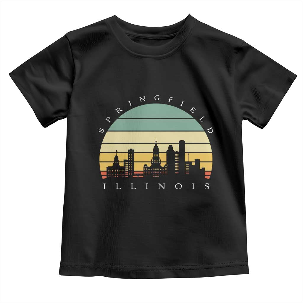 Vintage Springfield Illinois Pride Toddler T Shirt Scenic Cityscape Gift TS12 Black Print Your Wear