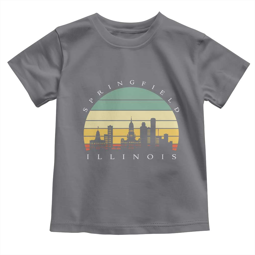 Vintage Springfield Illinois Pride Toddler T Shirt Scenic Cityscape Gift TS12 Charcoal Print Your Wear