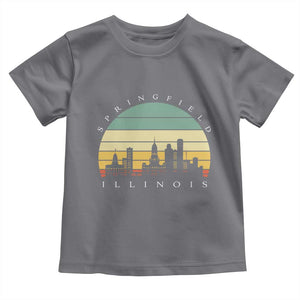 Vintage Springfield Illinois Pride Toddler T Shirt Scenic Cityscape Gift TS12 Charcoal Print Your Wear