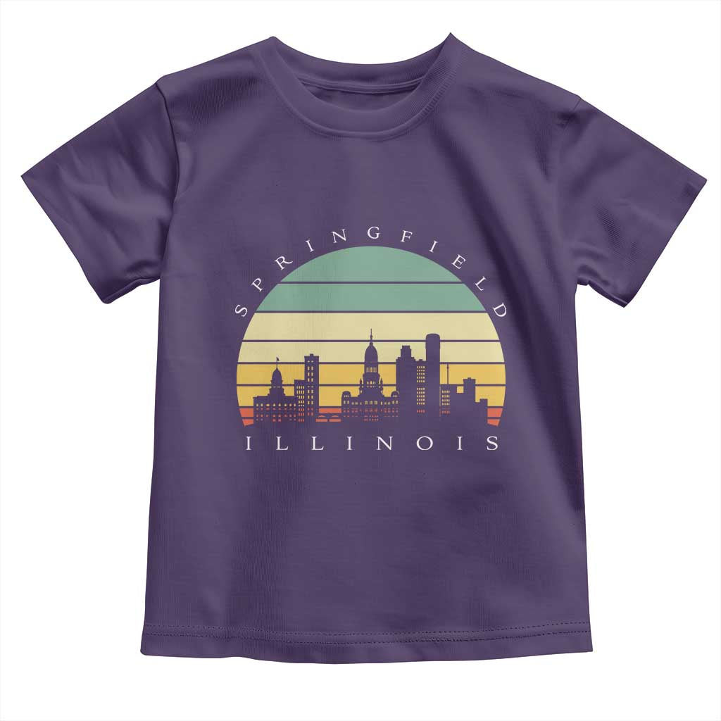 Vintage Springfield Illinois Pride Toddler T Shirt Scenic Cityscape Gift TS12 Purple Print Your Wear