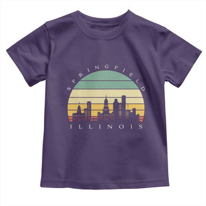 Vintage Springfield Illinois Pride Toddler T Shirt Scenic Cityscape Gift TS12 Purple Print Your Wear