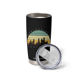Vintage Springfield Illinois Pride Tumbler Cup Scenic Cityscape Gift TS12 Print Your Wear