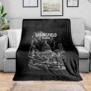 Historic Springfield Illinois Architecture Throw Blanket The Prairie State Souvenir Gift