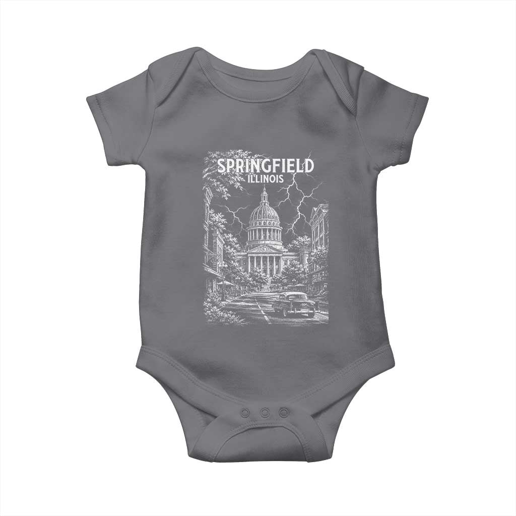 Historic Springfield Illinois Architecture Baby Onesie The Prairie State Souvenir Gift
