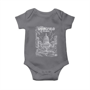 Historic Springfield Illinois Architecture Baby Onesie The Prairie State Souvenir Gift