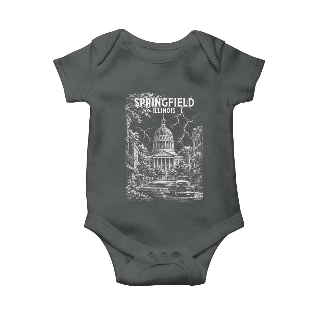 Historic Springfield Illinois Architecture Baby Onesie The Prairie State Souvenir Gift