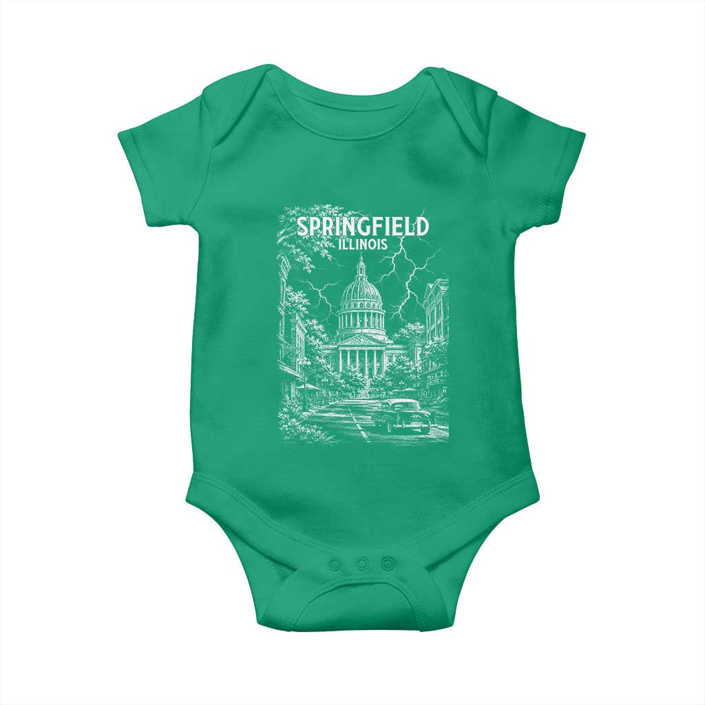 Historic Springfield Illinois Architecture Baby Onesie The Prairie State Souvenir Gift