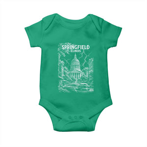 Historic Springfield Illinois Architecture Baby Onesie The Prairie State Souvenir Gift