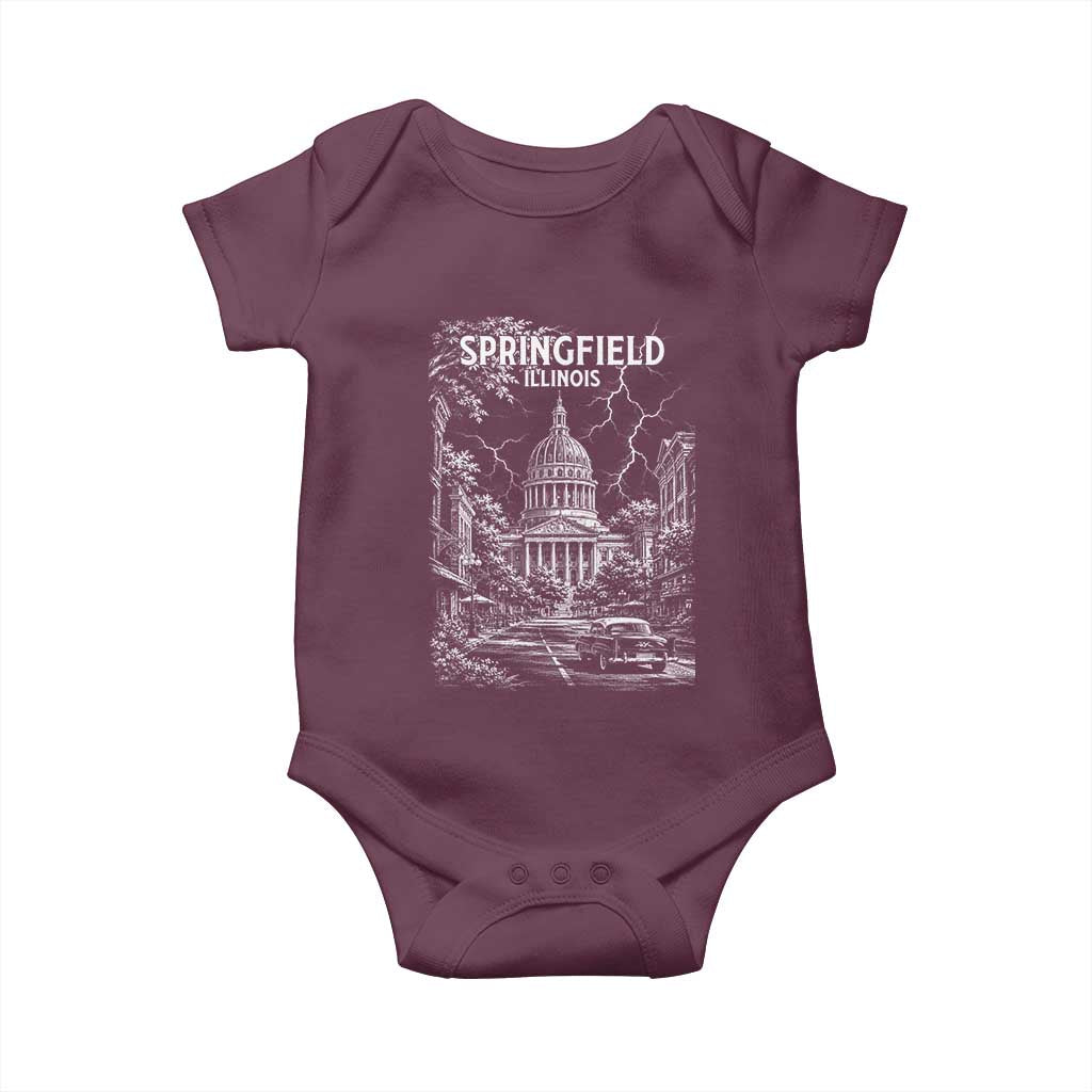 Historic Springfield Illinois Architecture Baby Onesie The Prairie State Souvenir Gift