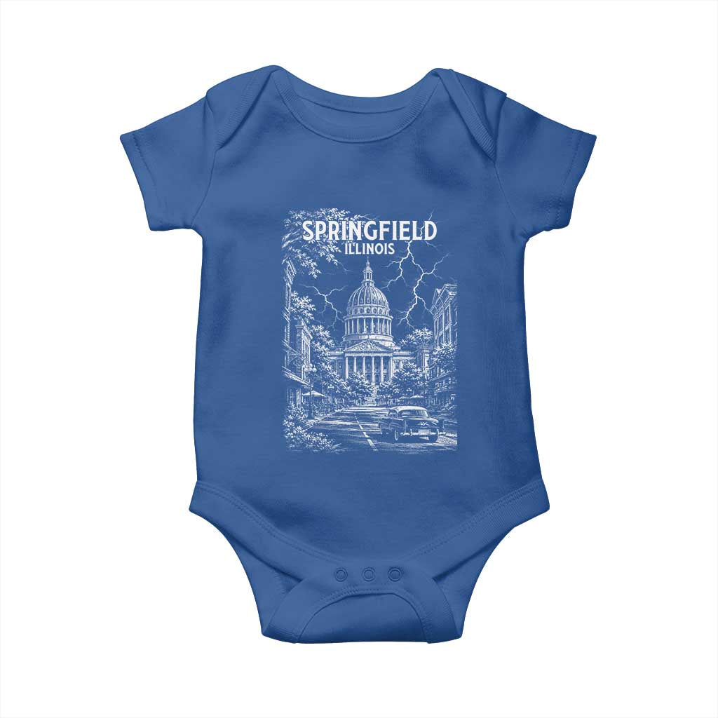 Historic Springfield Illinois Architecture Baby Onesie The Prairie State Souvenir Gift